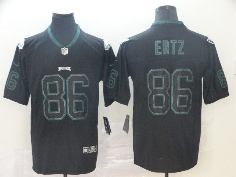 Men's Philadelphia Eagles #86 Zach Ertz Black Game Player Jersey1 football jersey product view 1