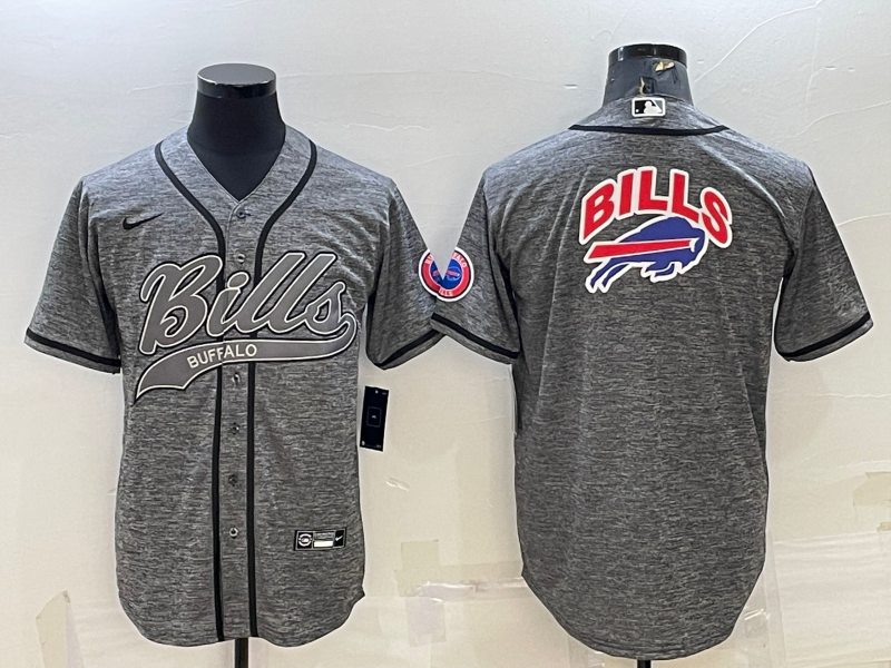 Men's Buffalo Bills Gray Player Jersey1 football jersey product view 1
