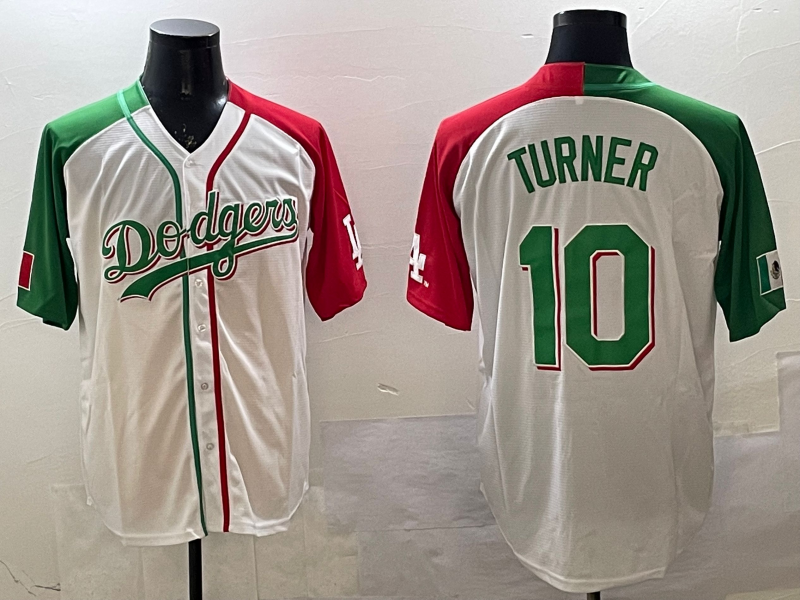 Men's Los Angeles Dodgers Justin Turner #10 White Replica Player Jersey1 baseball jersey product view 1