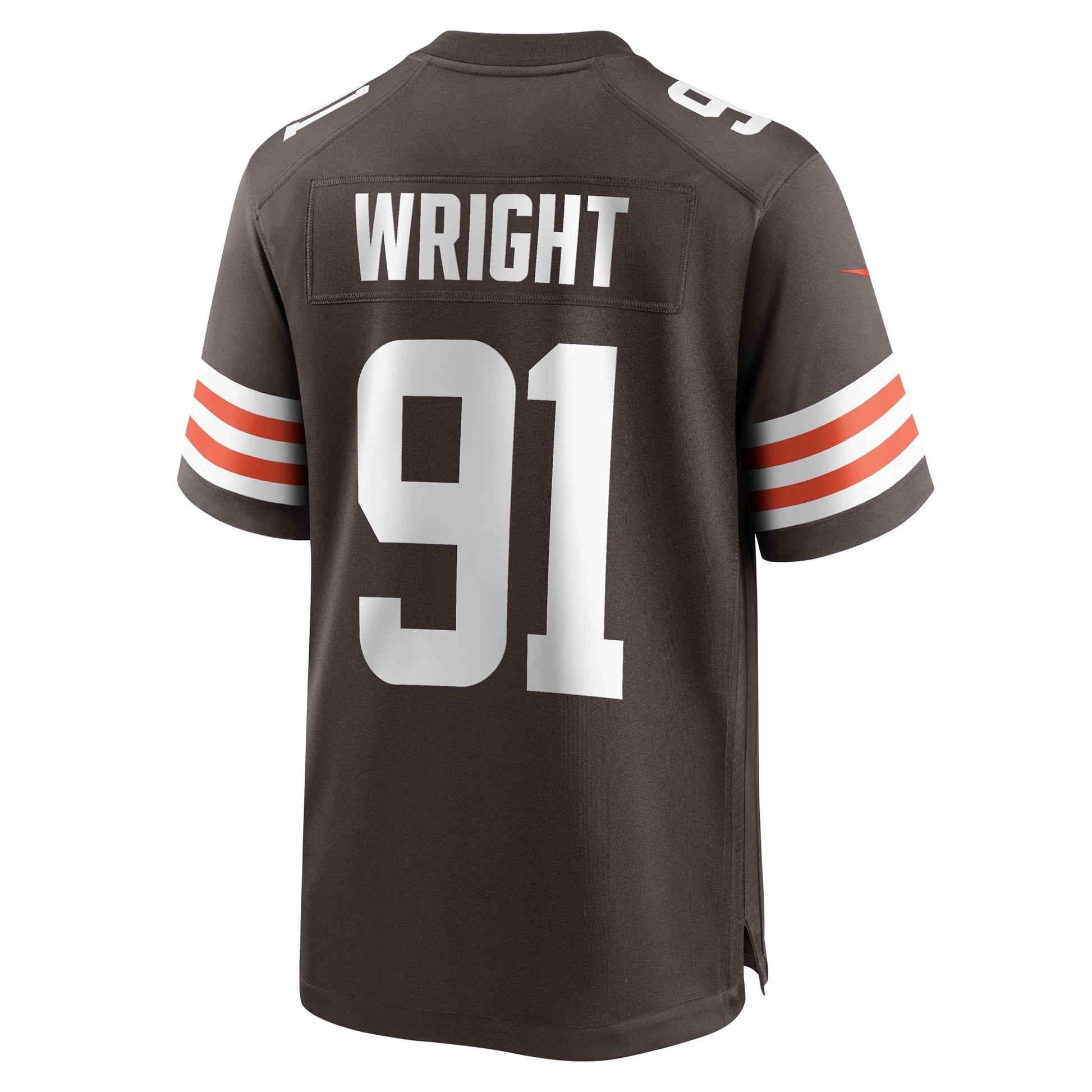 Alex Wright Cleveland Browns Nike Team Game Jersey - Brown football jersey product view 3