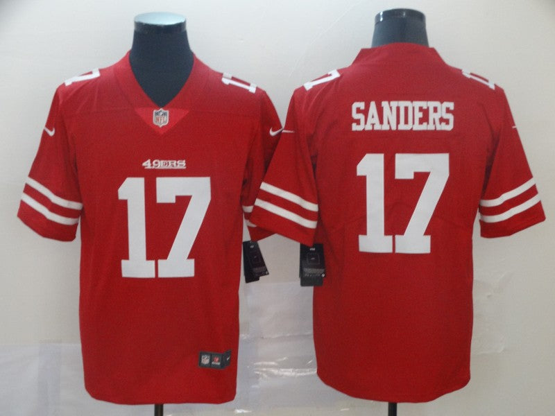 Men's San Francisco 49ers Emmanuel Sanders #17 Red Game Jersey1 football jersey product view 1