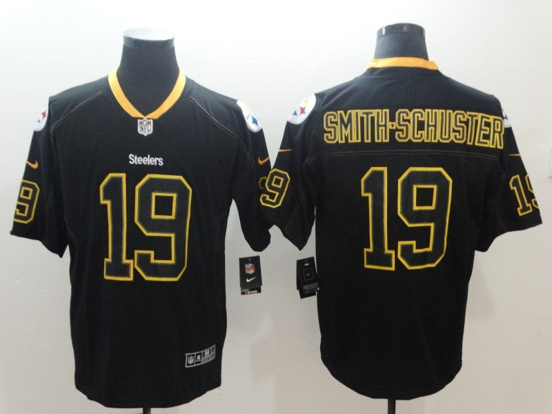 Men's Pittsburgh Steelers #19 JuJu Smith-Schuster Black Authentic Player Jersey1 football jersey product view 1