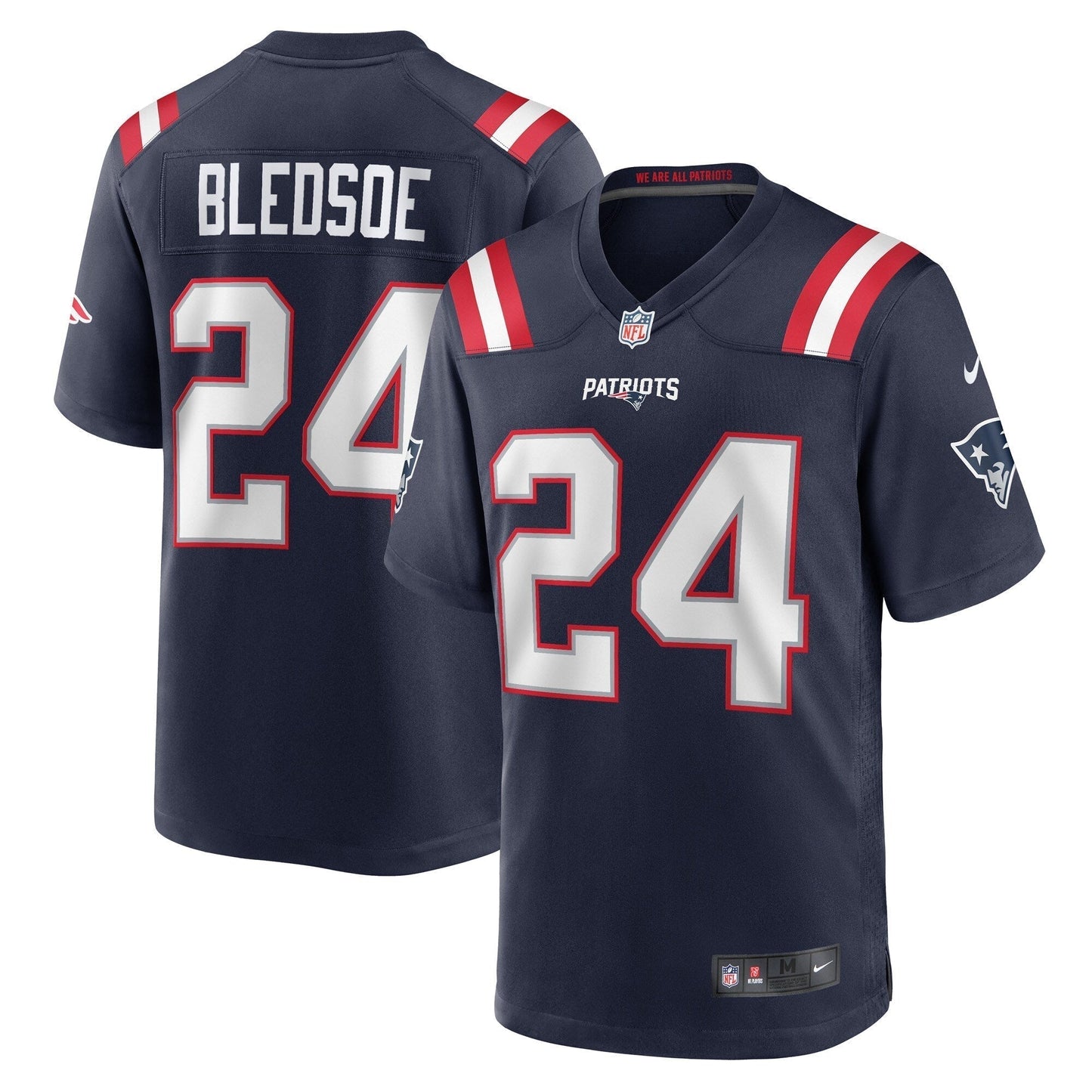 Joshuah Bledsoe New England Patriots Nike Game Jersey - Navy football jersey product view 1