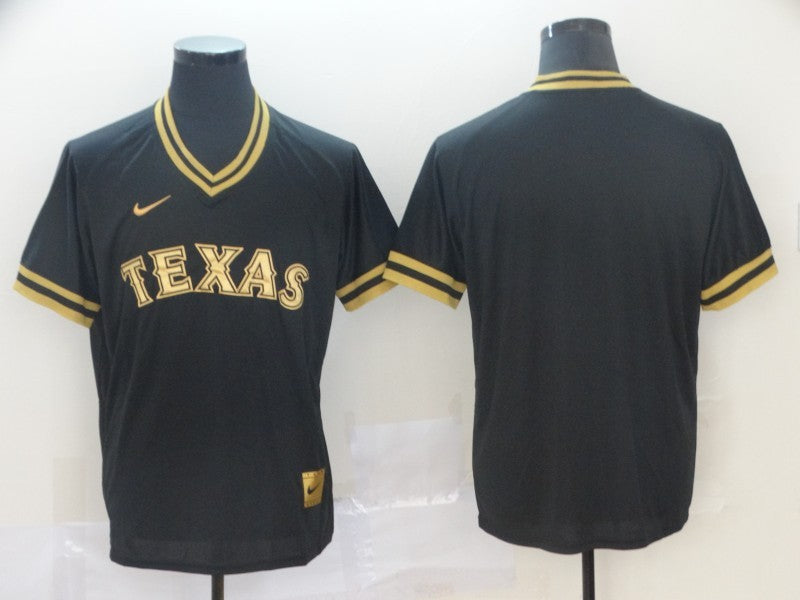 Men's Texas Rangers Black Replica Blank Jersey1 baseball jersey product view 1