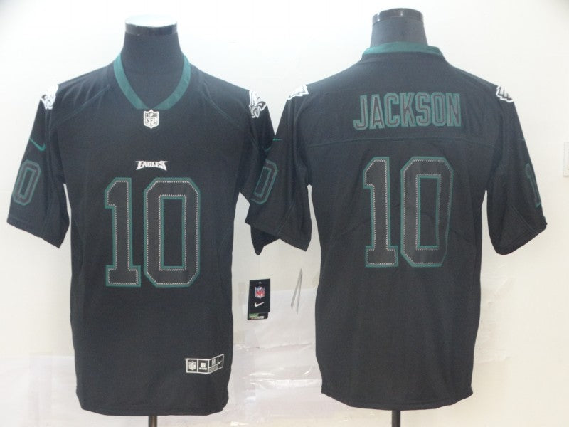 Men's Philadelphia Eagles #10 Desean Jackson Black Game Player Jersey1 football jersey product view 1