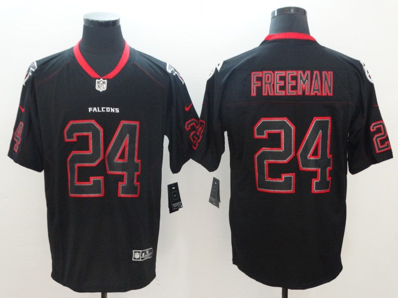 Men's Atlanta Falcons Devonta Freeman #24 Black Game Player Jersey1 football jersey product view 1
