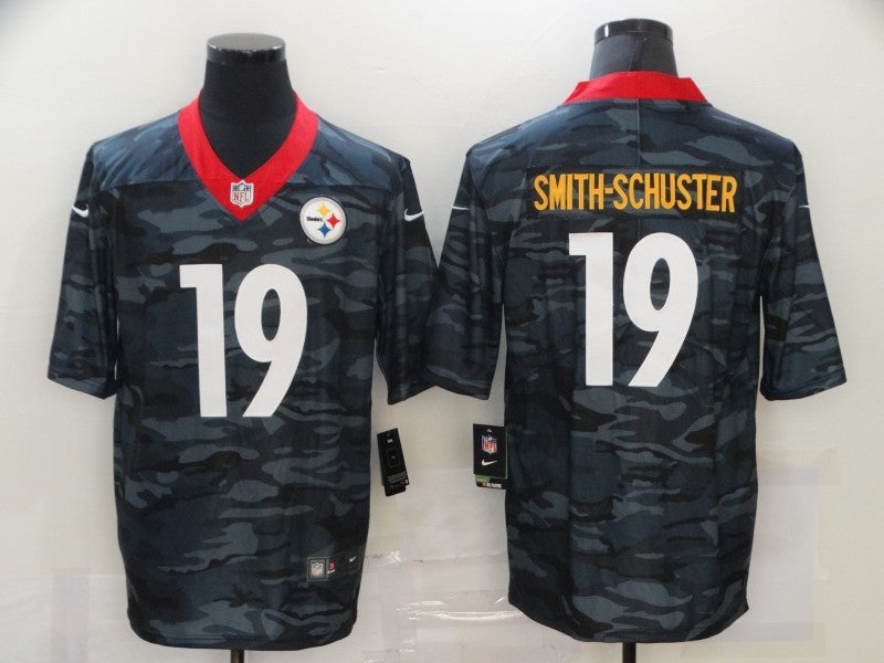 Men's Pittsburgh Steelers JuJu Smith-Schuster #19 Gray Camouflage Game Jersey1 football jersey product view 1