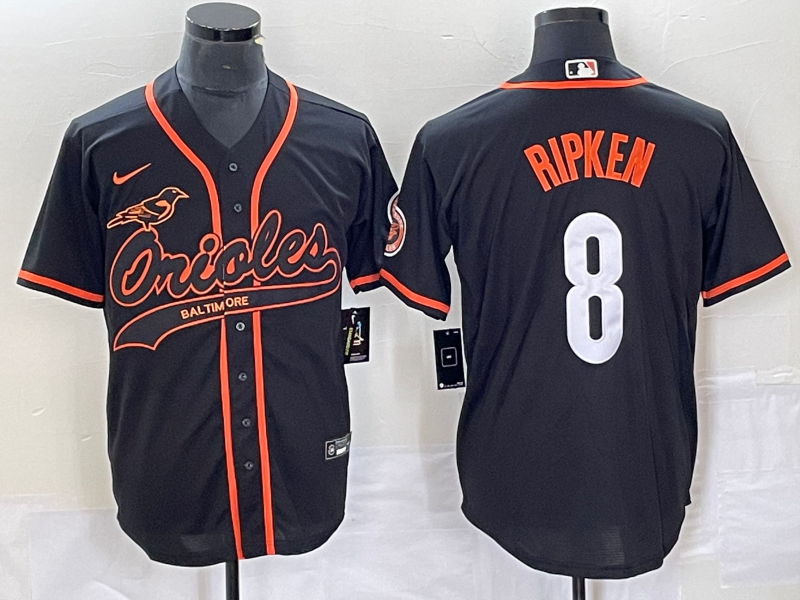 Men's Baltimore Orioles Cal Ripken #8 Black Replica Jersey Joint Edition baseball jersey product view 1