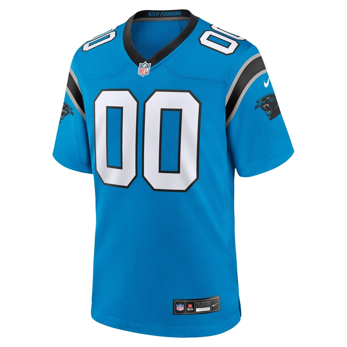 Carolina Panthers Nike Alternate Custom Game Jersey - Blue football jersey product view 2