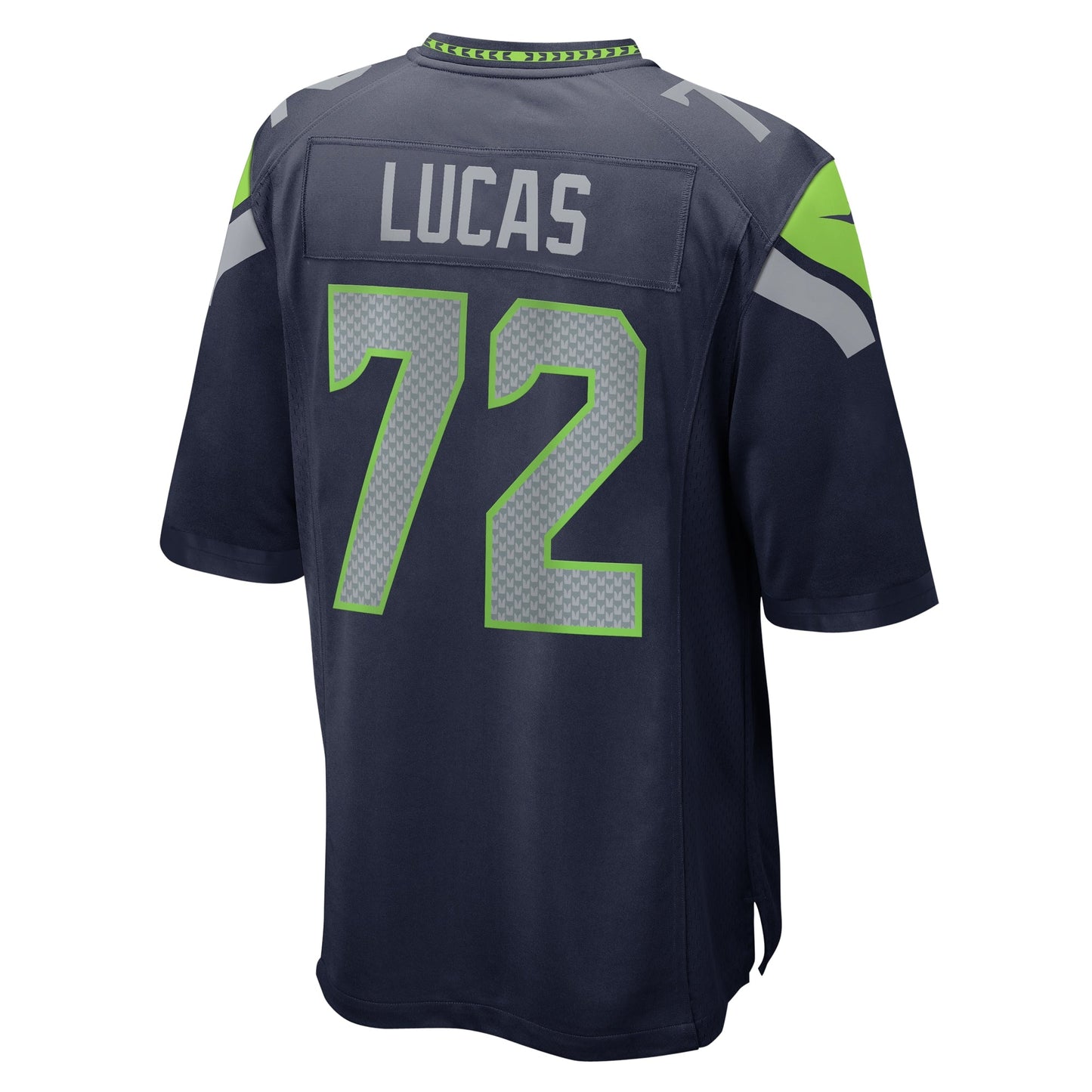 Abraham Lucas Seattle Seahawks Nike Game Jersey - College Navy football jersey product view 3
