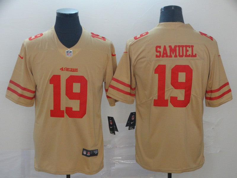 Men's San Francisco 49ers Deebo Samuel #19 Gold Inverted Legend Jersey1 football jersey product view 1