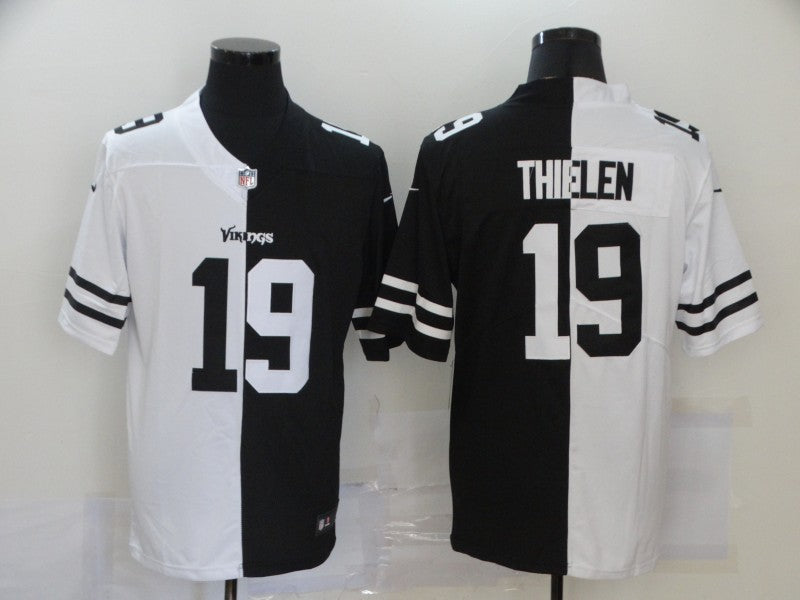 Men's Minnesota Vikings Adam Thielen #19 Black/White Game Jersey1 football jersey product view 1