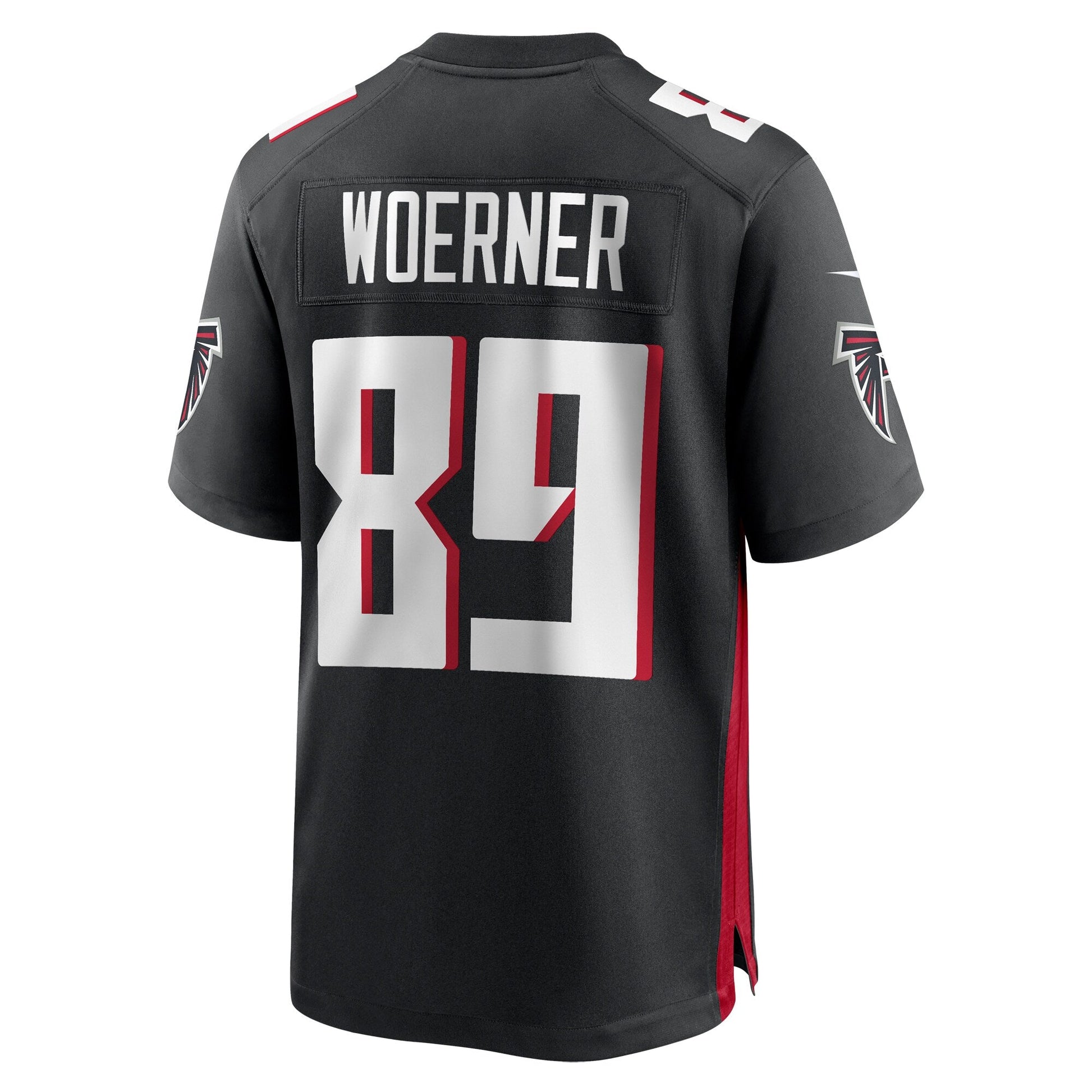 Charlie Woerner Atlanta Falcons Nike Game Jersey - Black football jersey product view 3