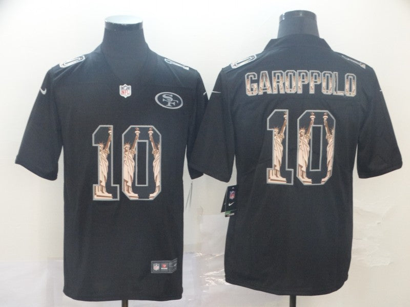 Men's San Francisco 49ers Jimmy Garoppolo #10 Black Alternate Game Jersey1 football jersey product view 1