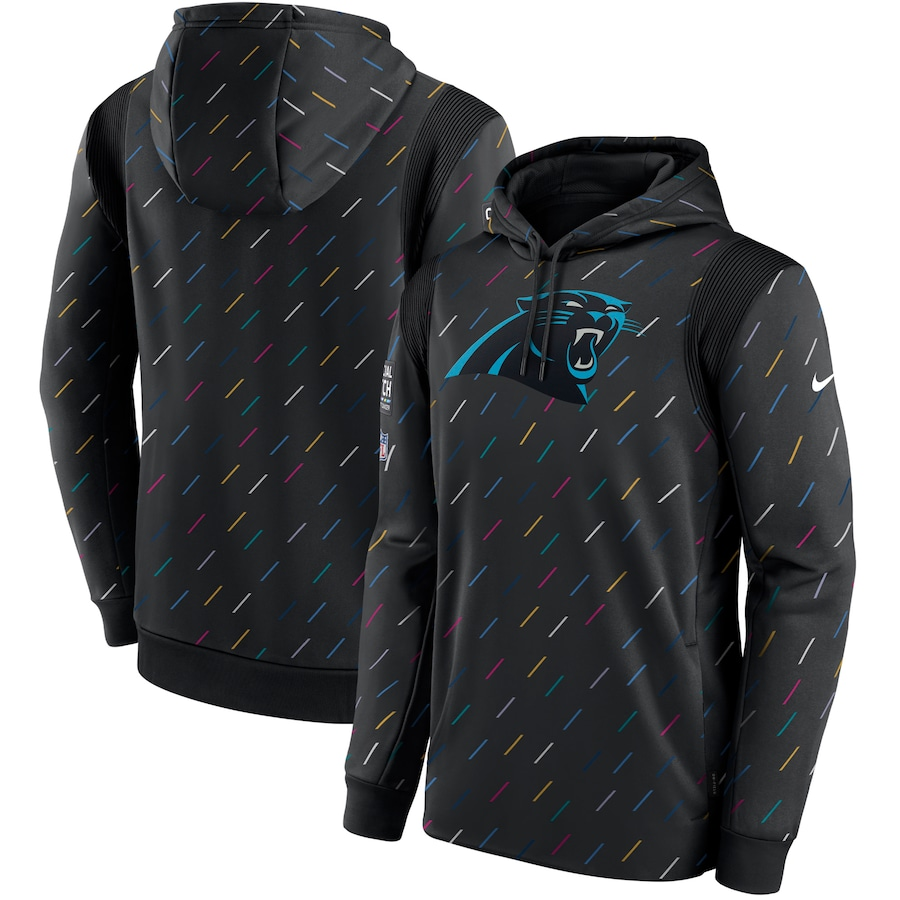 Men's Carolina Panthers NFL 2021 Salute to Service Hoodie1 Black football jersey product view 1