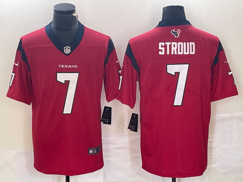 Men's Houston Texans C.J. Stroud #7 Red Game Jersey1 football jersey product view 1