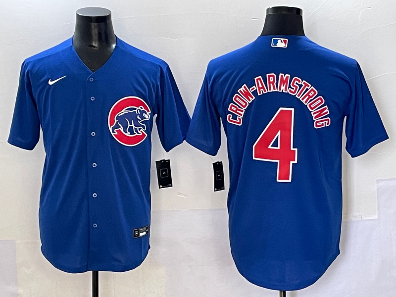 Men's Chicago Cubs Pete Crow-Armstrong #4 Royal Limited Player Jersey baseball jersey product view 1