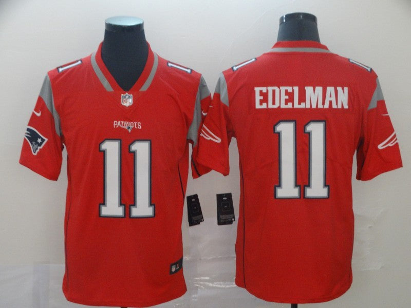 Men's New England Patriots Julian Edelman #11 Red Inverted Legend Jersey1 football jersey product view 1