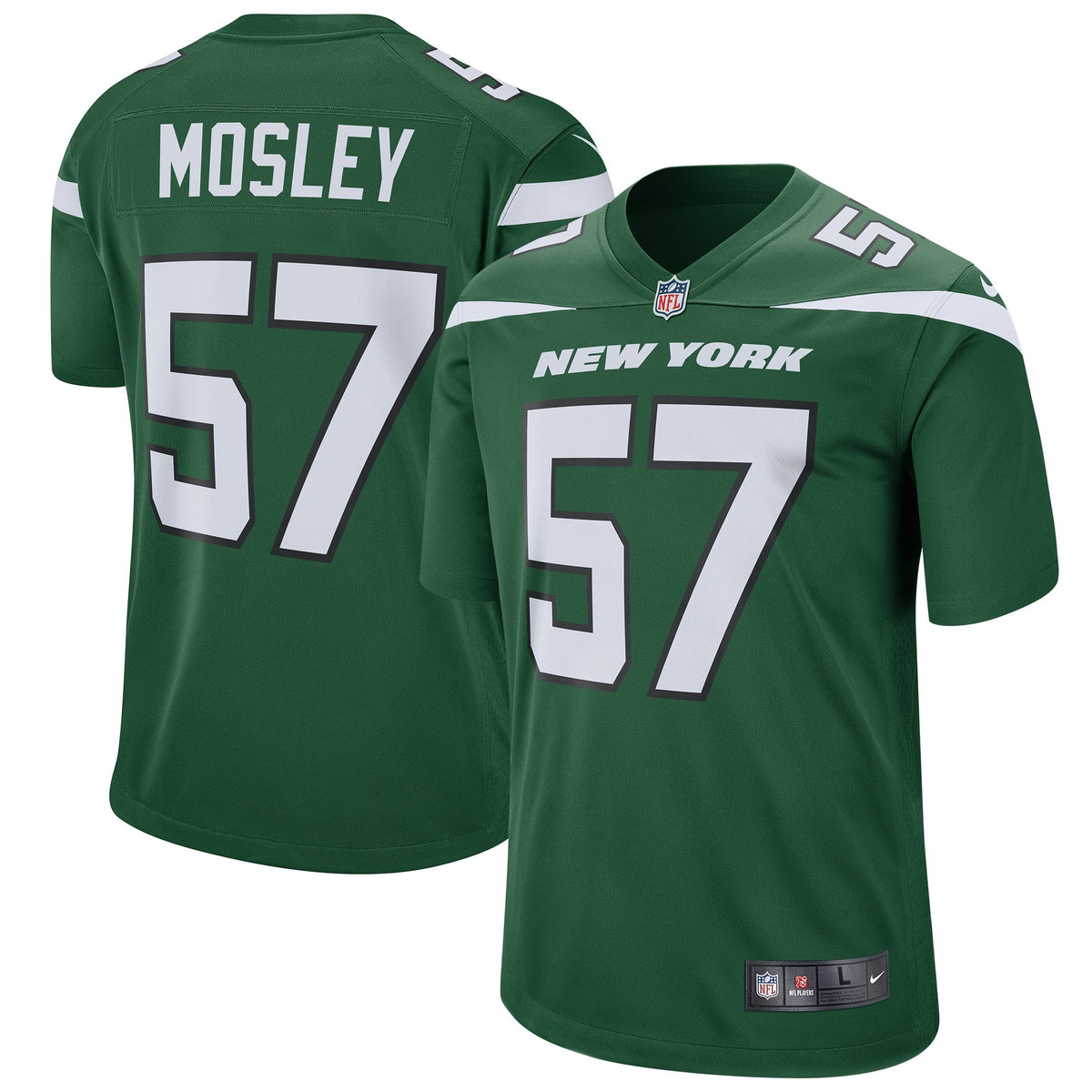 C.J. Mosley New York Jets Nike Game Jersey - Gotham Green football jersey product view 1
