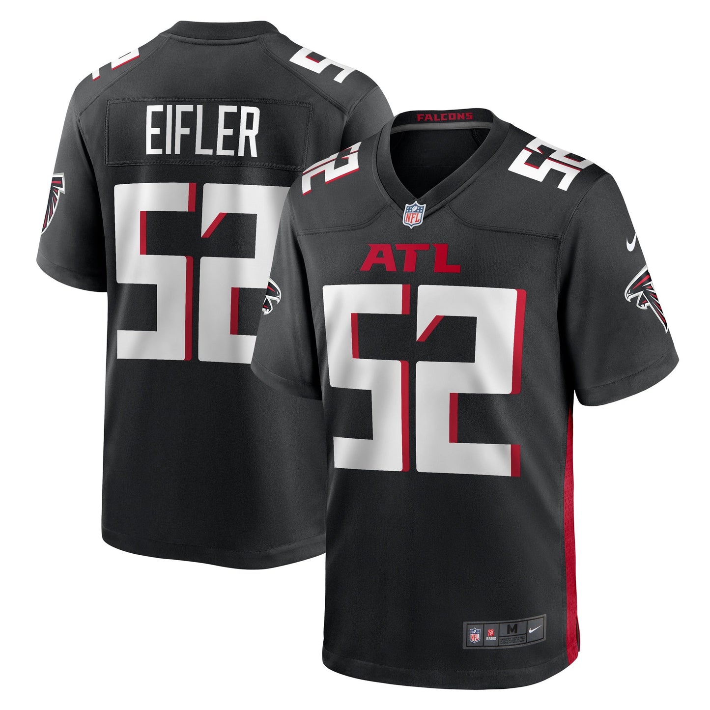 Milo Eifler Atlanta Falcons Nike Game Jersey - Black football jersey product view 1