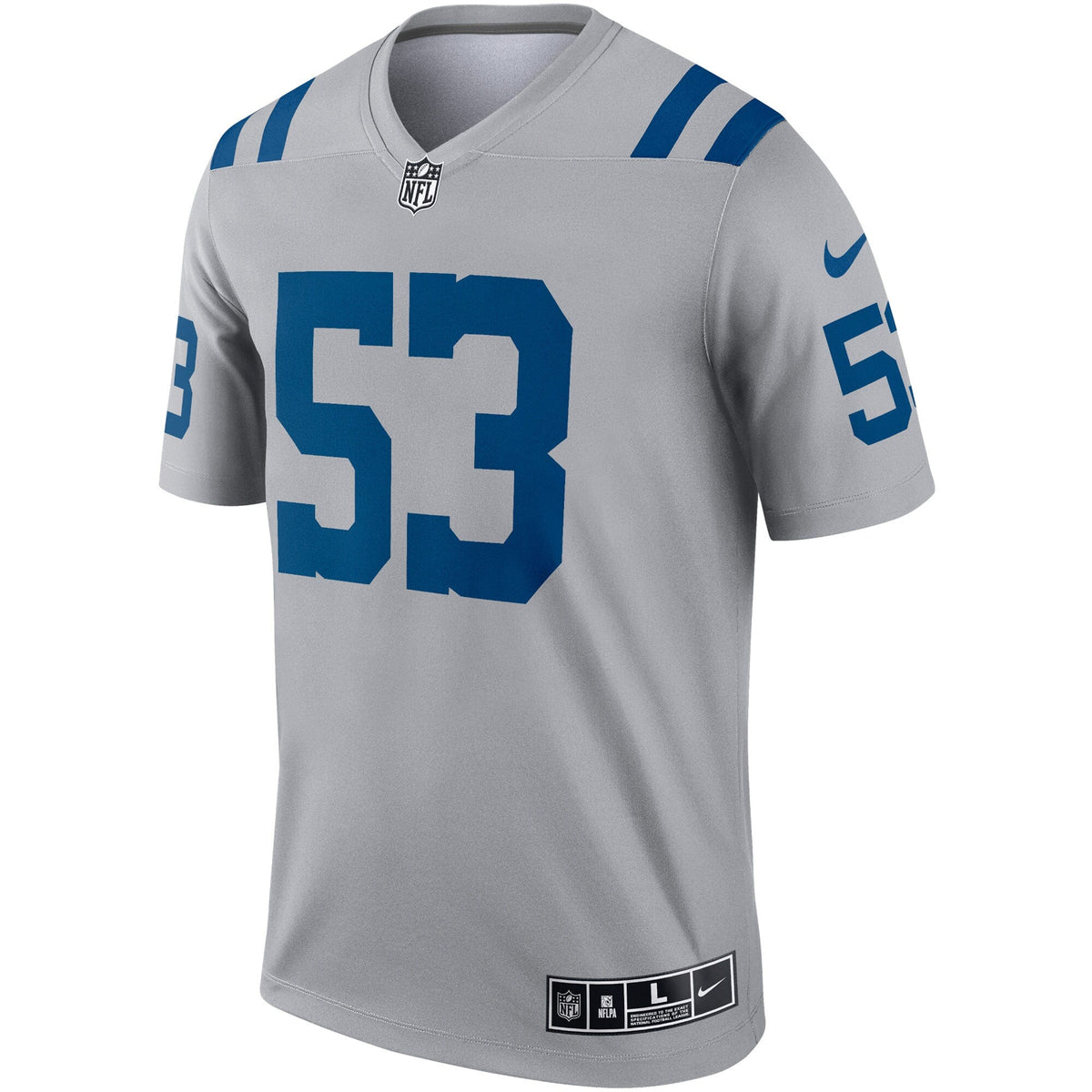 Darius Leonard Indianapolis Colts Nike Inverted Legend Jersey - Gray football jersey product view 2