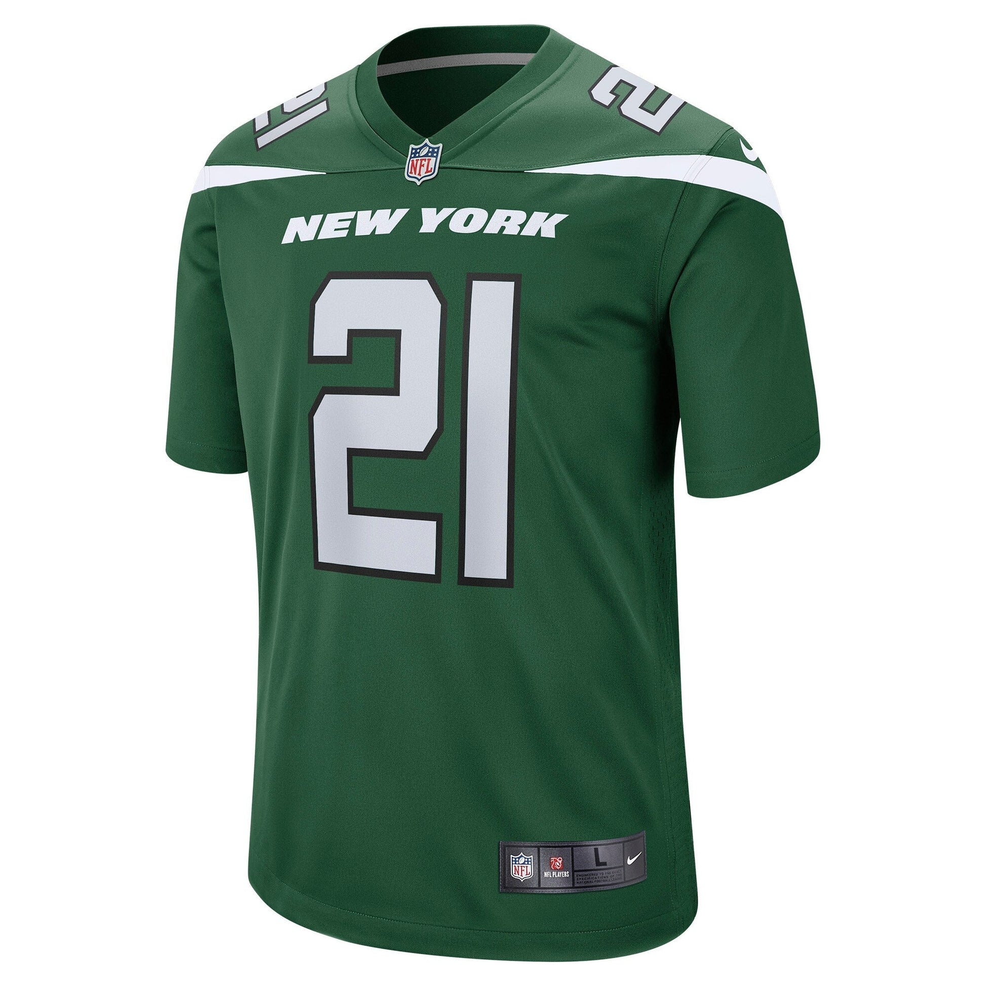 Ashtyn Davis New York Jets Nike Game Jersey - Gotham Green football jersey product view 2