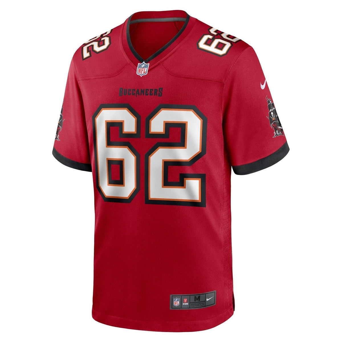 Graham Barton Tampa Bay Buccaneers Nike 2024 NFL Draft First Round Pick Game Jersey - Red football jersey product view 2