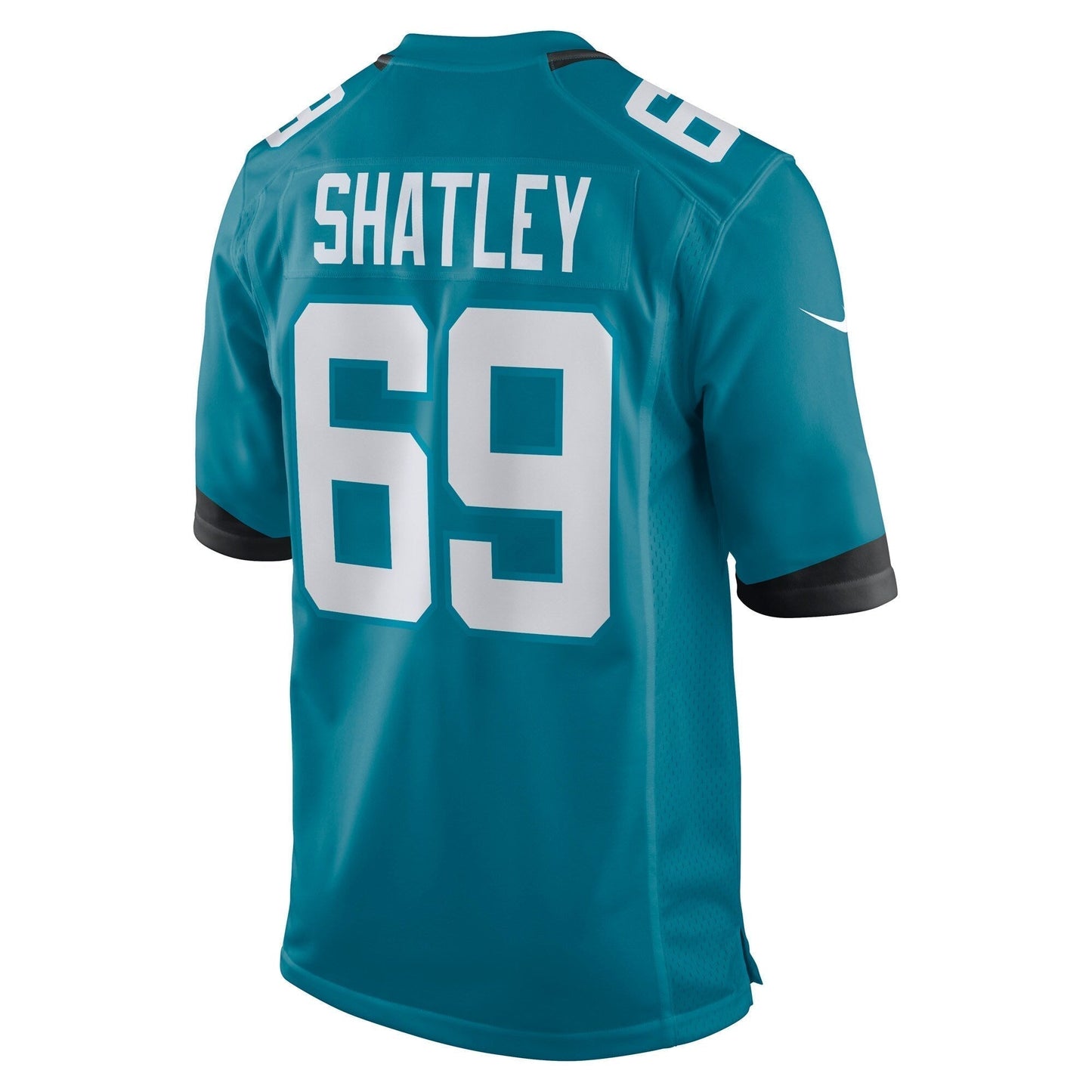 Tyler Shatley Jacksonville Jaguars Nike Game Jersey - Teal football jersey product view 3