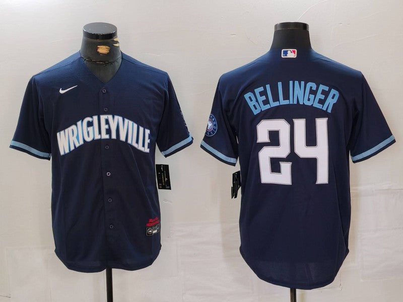 Men's Chicago Cubs Cody Bellinger #24 Navy City Connect Limited Player Jersey1 baseball jersey product view 1