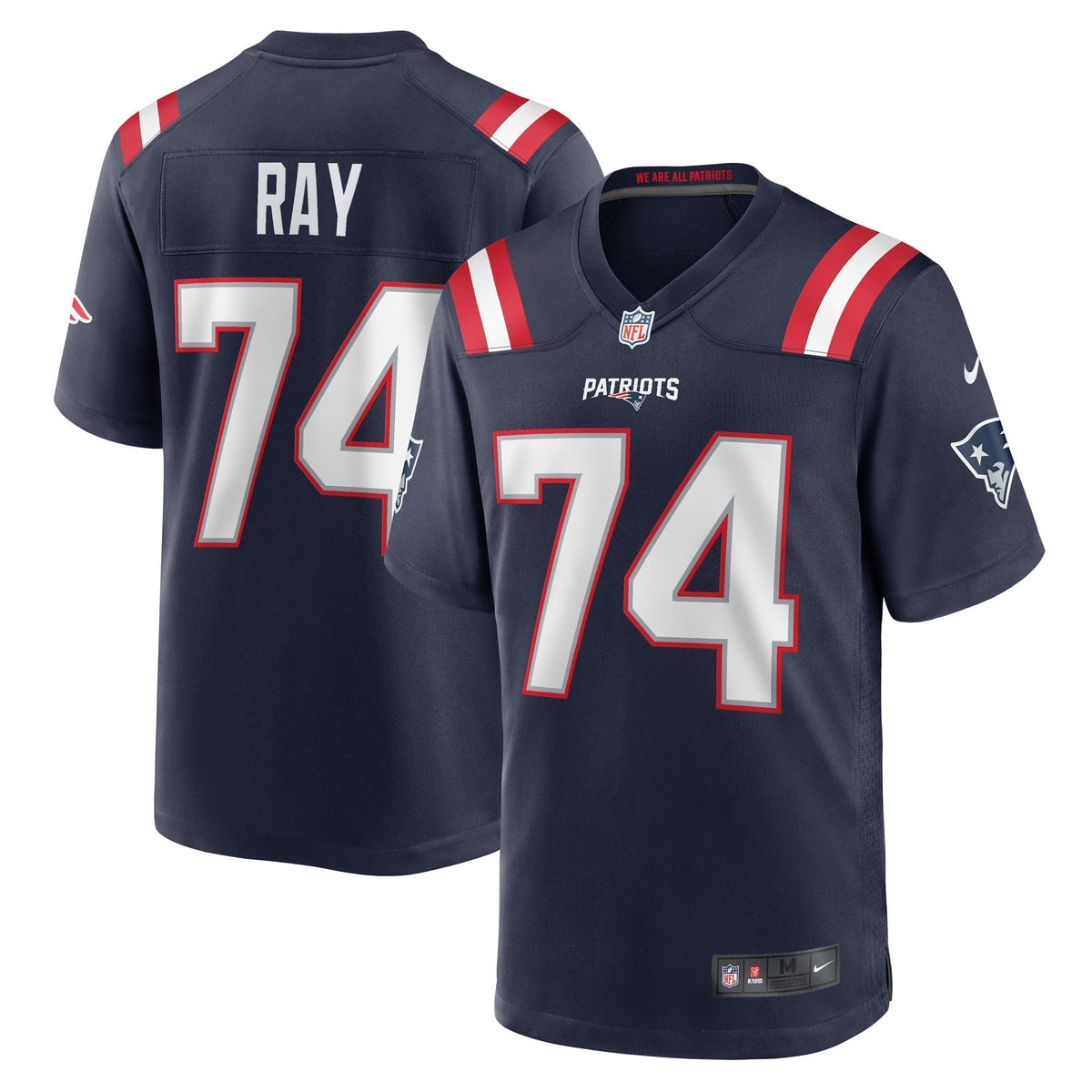 LaBryan Ray New England Patriots Nike Game Jersey - Navy football jersey product view 1