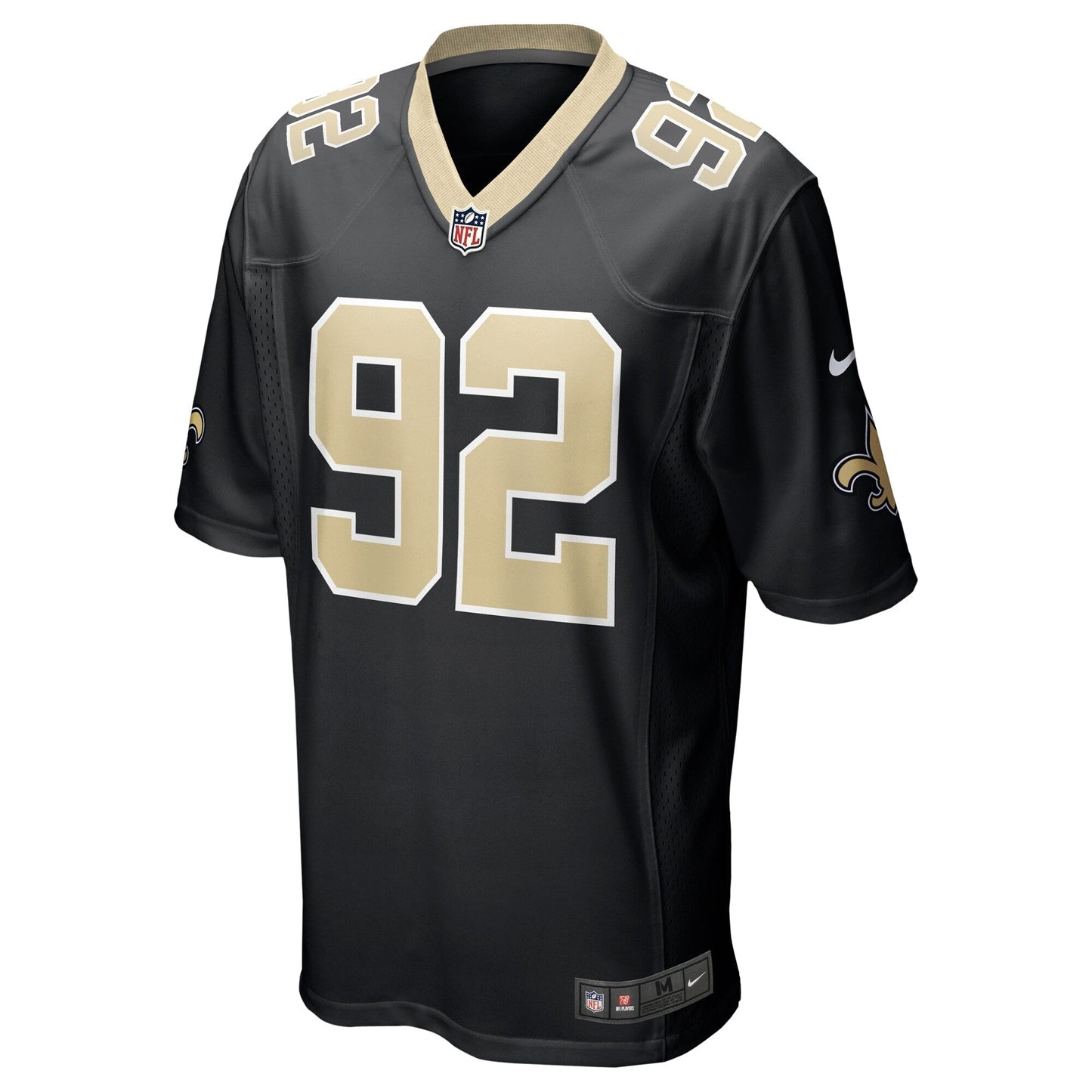Tanoh Kpassagnon New Orleans Saints Nike Game Jersey - Black football jersey product view 2