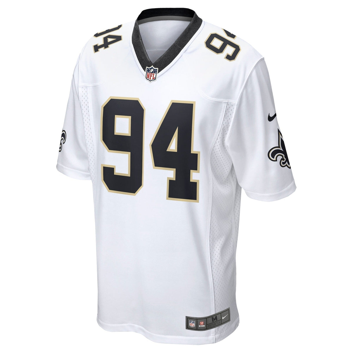 Cameron Jordan New Orleans Saints Nike Game Jersey - White football jersey product view 2