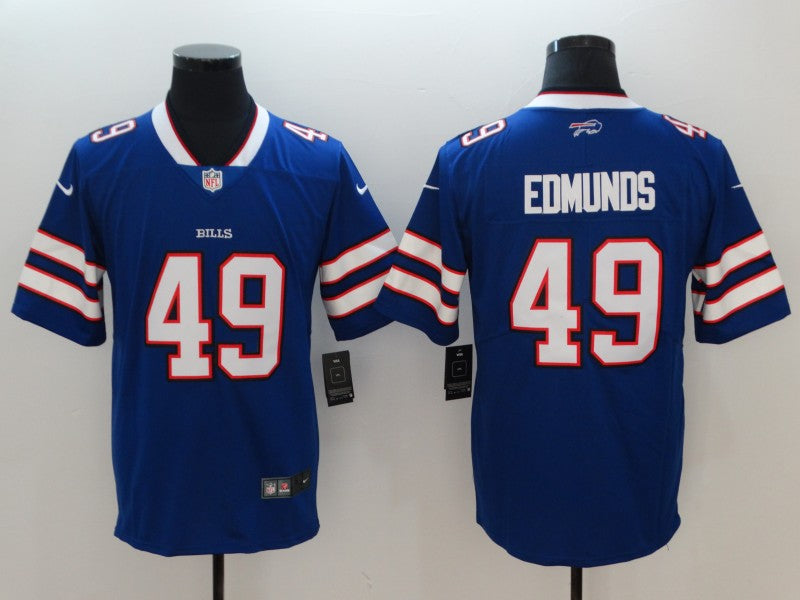 Men's Buffalo Bills Tremaine Edmunds #49 Blue Game Player Jersey1 football jersey product view 1