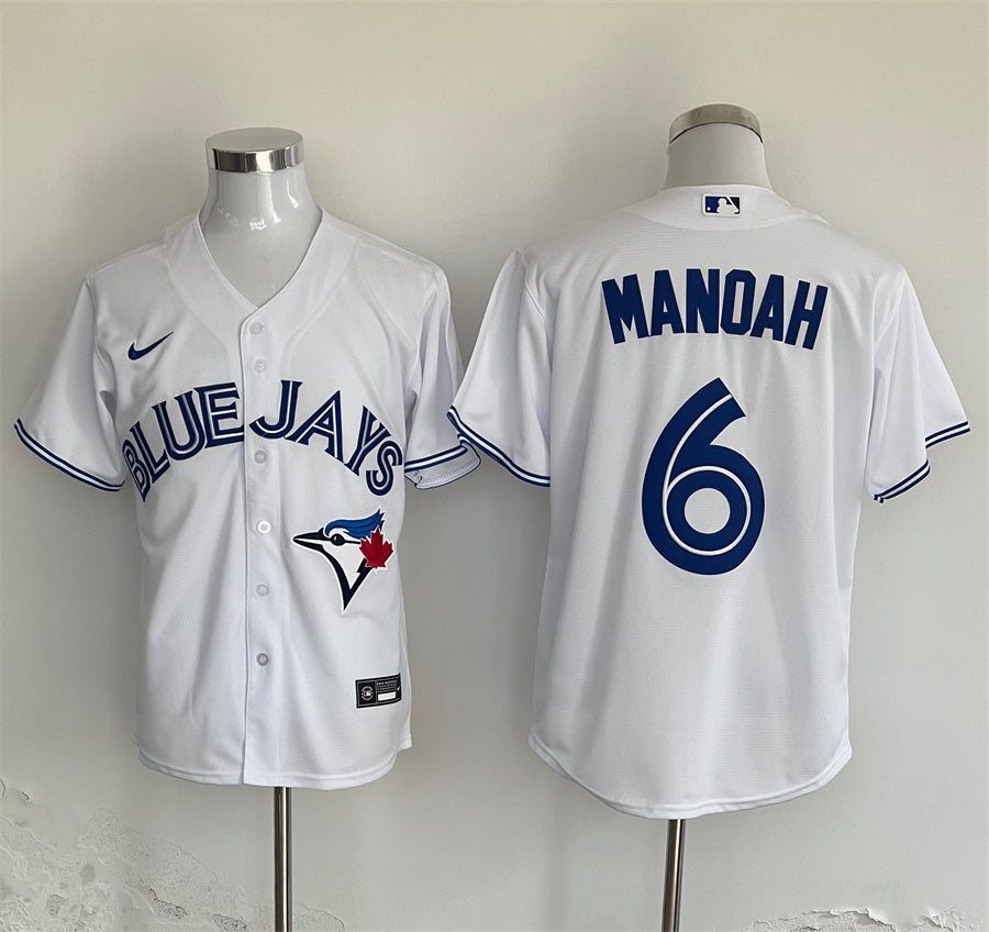 Men's Toronto Blue Jays Alek Manoah #6 White Home Limited Player Jersey1 baseball jersey product view 1