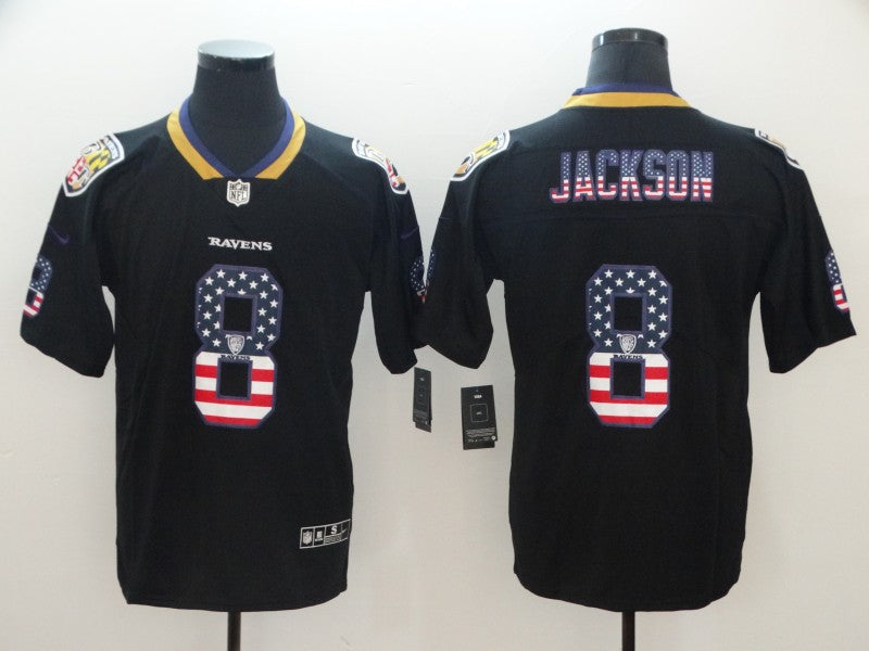 Men's Baltimore Ravens Lamar Jackson #8 Black Alternate Game Jersey1 football jersey product view 1