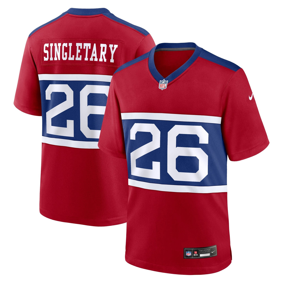 Devin Singletary New York Giants Nike Alternate Game Jersey - Century Red football jersey product view 1