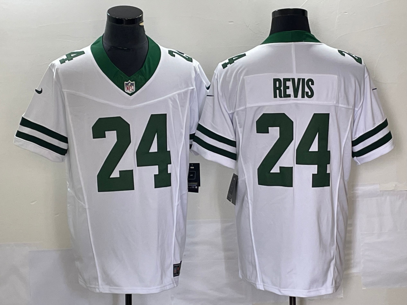 Men's New York Jets Darrelle Revis #24 White Legacy Vapor F.U.S.E. Limited Jersey1 football jersey product view 1