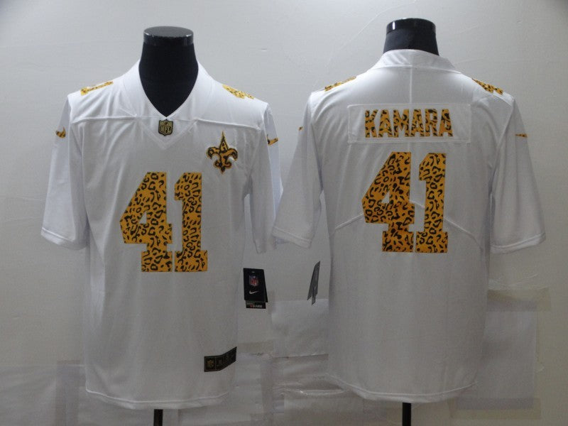 Men's New Orleans Saints Alvin Kamara #41 White Game Player Jersey1 football jersey product view 1