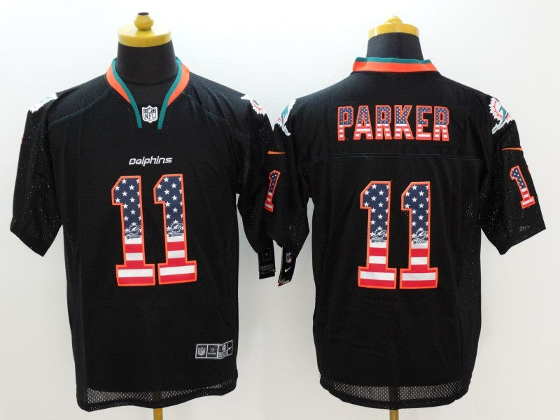 Men's Miami Dolphins DeVante Parker #11 Black Game Jersey1 football jersey product view 1