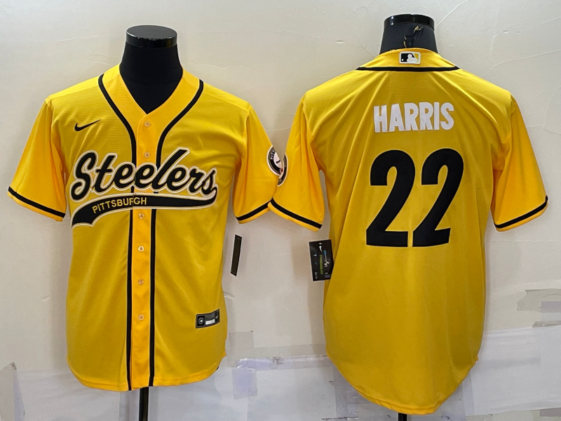 Men's Pittsburgh Steelers Najee Harris #22 Yellow Game Jersey1 football jersey product view 1