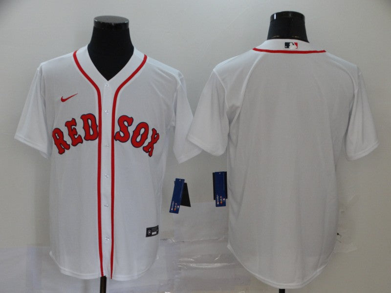 Men's Boston Red Sox White Home Replica Team Blank Jersey1 baseball jersey product view 1