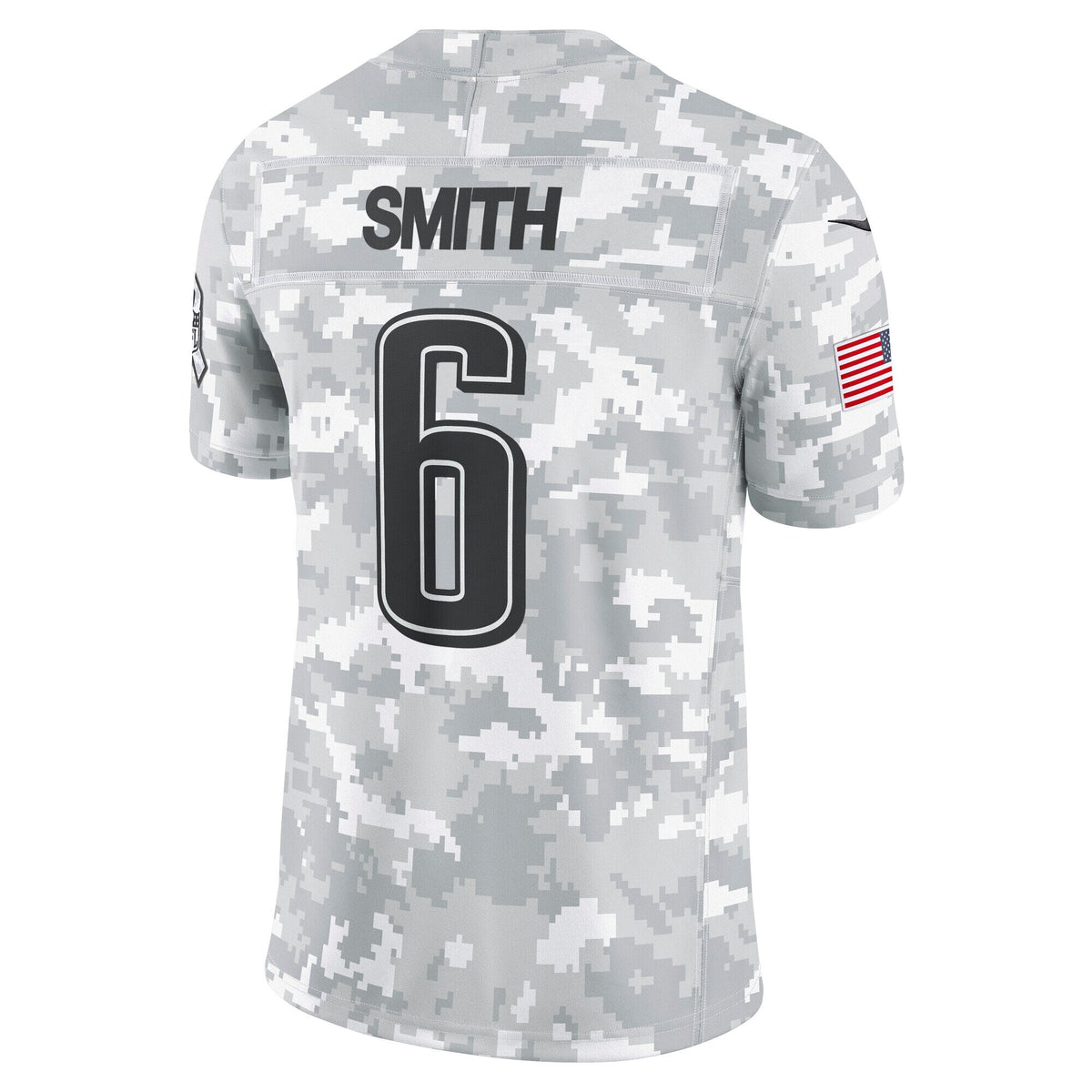 DeVonta Smith Philadelphia Eagles Nike 2024 Salute to Service Limited Jersey - Arctic Camo football jersey product view 3