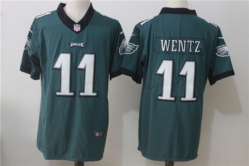 Men's Philadelphia Eagles #11 Carson Wentz Midnight Green Game Jersey1 football jersey product view 1