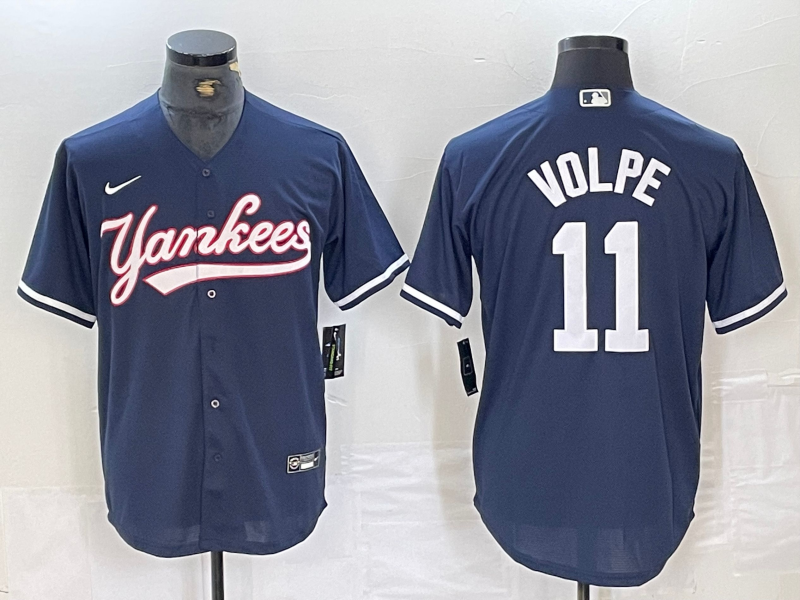 Men's New York Yankees Anthony Volpe #11 Navy Limited Player Jersey1 baseball jersey product view 1
