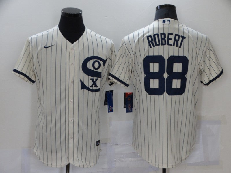 Men's Chicago White Sox Luis Robert #88 Beige Replica Baseball Jersey1 baseball jersey product view 1