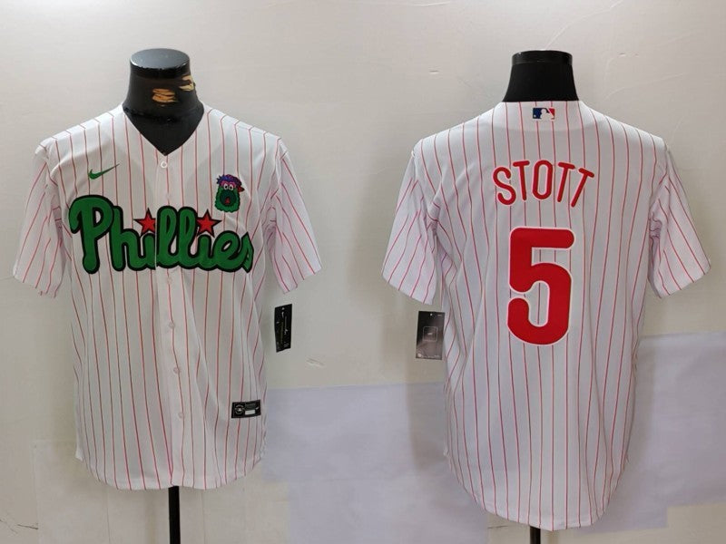 Men's Philadelphia Phillies Bryson Stott #5 White Limited Player Jersey1 baseball jersey product view 1