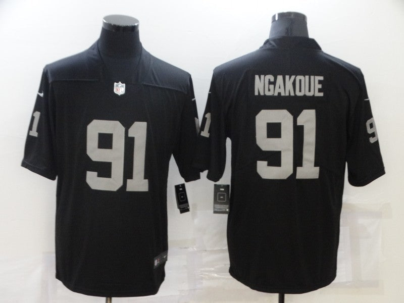 Men's Las Vegas Raiders Yannick Ngakoue #91 Black Game Jersey1 football jersey product view 1