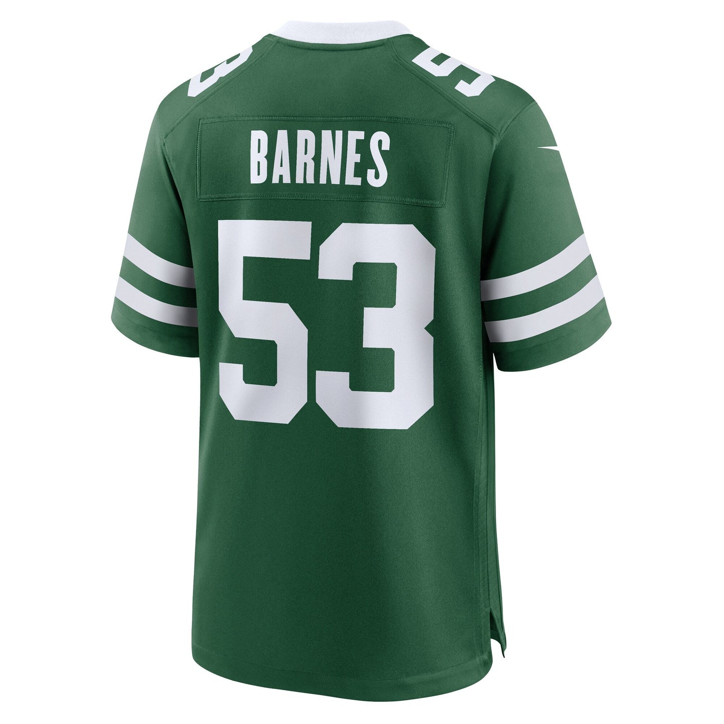 Zaire Barnes New York Jets Nike Team Game Jersey - Legacy Green football jersey product view 3