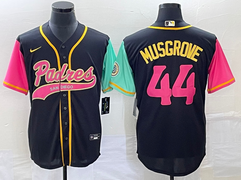 Men's San Diego Padres Joe Musgrove #44 Black City Connect Replica Player Jersey1 Joint Edition baseball jersey product view 1