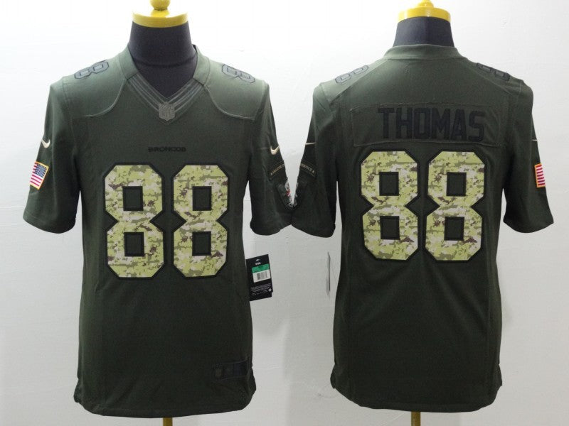 Men's Denver Broncos Demaryius Thomas #88 Army Green Game Jersey1 football jersey product view 1